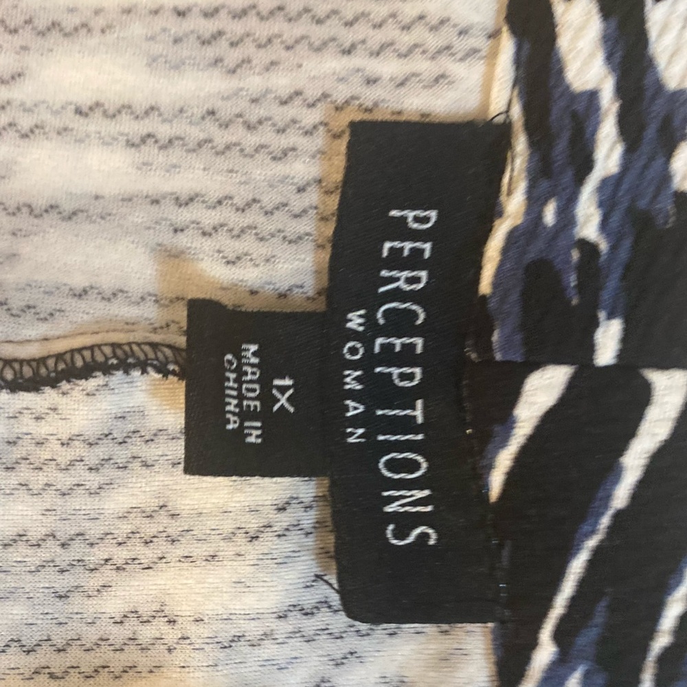 Perceptions Patterned Blazer With Shoulder Pads - image 2